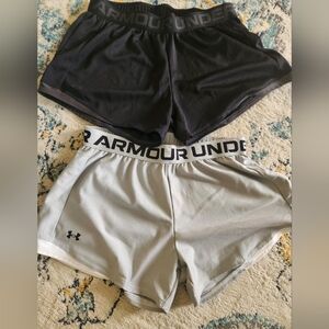 Under Armour Women's Athletic Shorts in Black and Gray